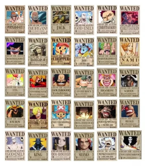30 Bounty Poster From One Piece MegaSet