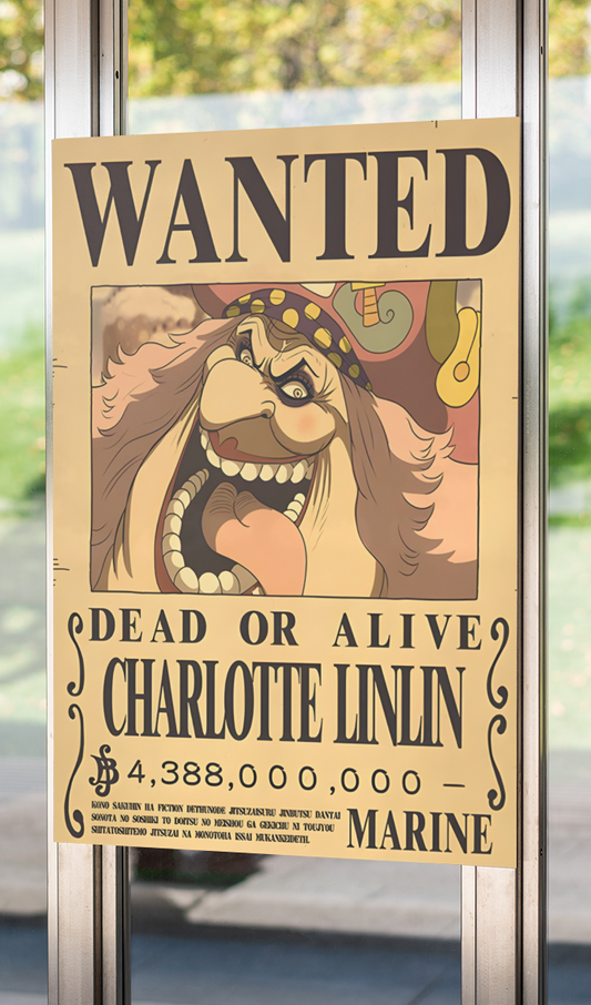Charlotte "Big Mom" LinLin From One Piece A4 Bounty Poster