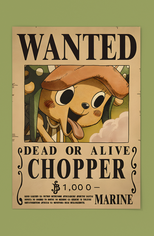 Tony Tony Chopper ( The Cutest Doctor ) from One Piece A4 Bounty Poster