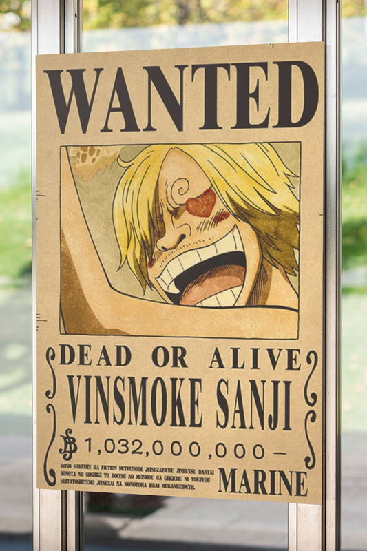 Vinsmoke Sanji From One Piece A4 Bounty Poster