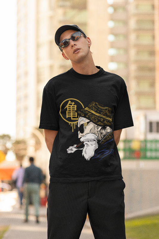 Sigma Master Roshi from Dragon Ball Round Neck Half Sleeve Unisex Oversized T-Shirt