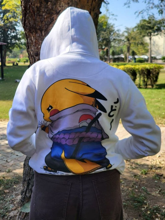 Pikachu in Sasuke Outfit / Pokemon x Naruto Unisex Heavyweight Zip Hoodie