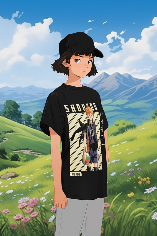 Shouyou Hinata from Haikyuu Round Neck Half Sleeve Anime T-Shirt for Females