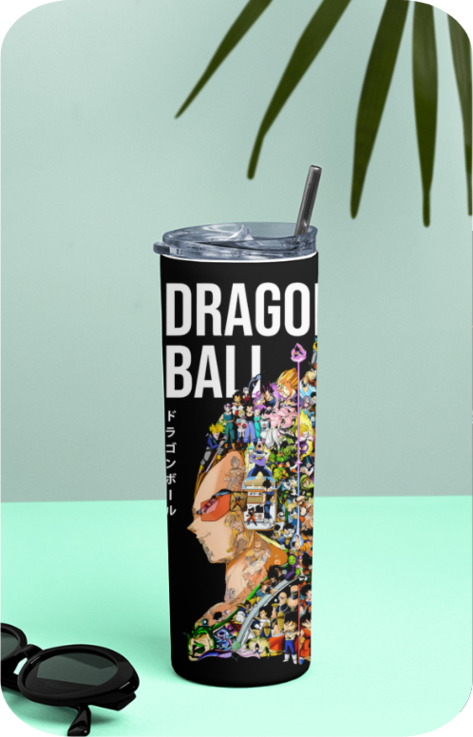 Goku & Vegeta from Dragon Ball Tumbler Bottle